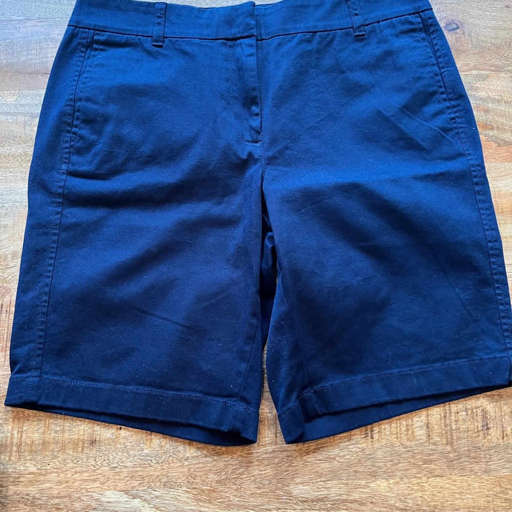 J Crew NWT Bermuda Navy Shorts sz 8